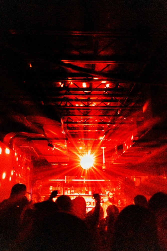 The room in red light